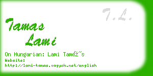 tamas lami business card